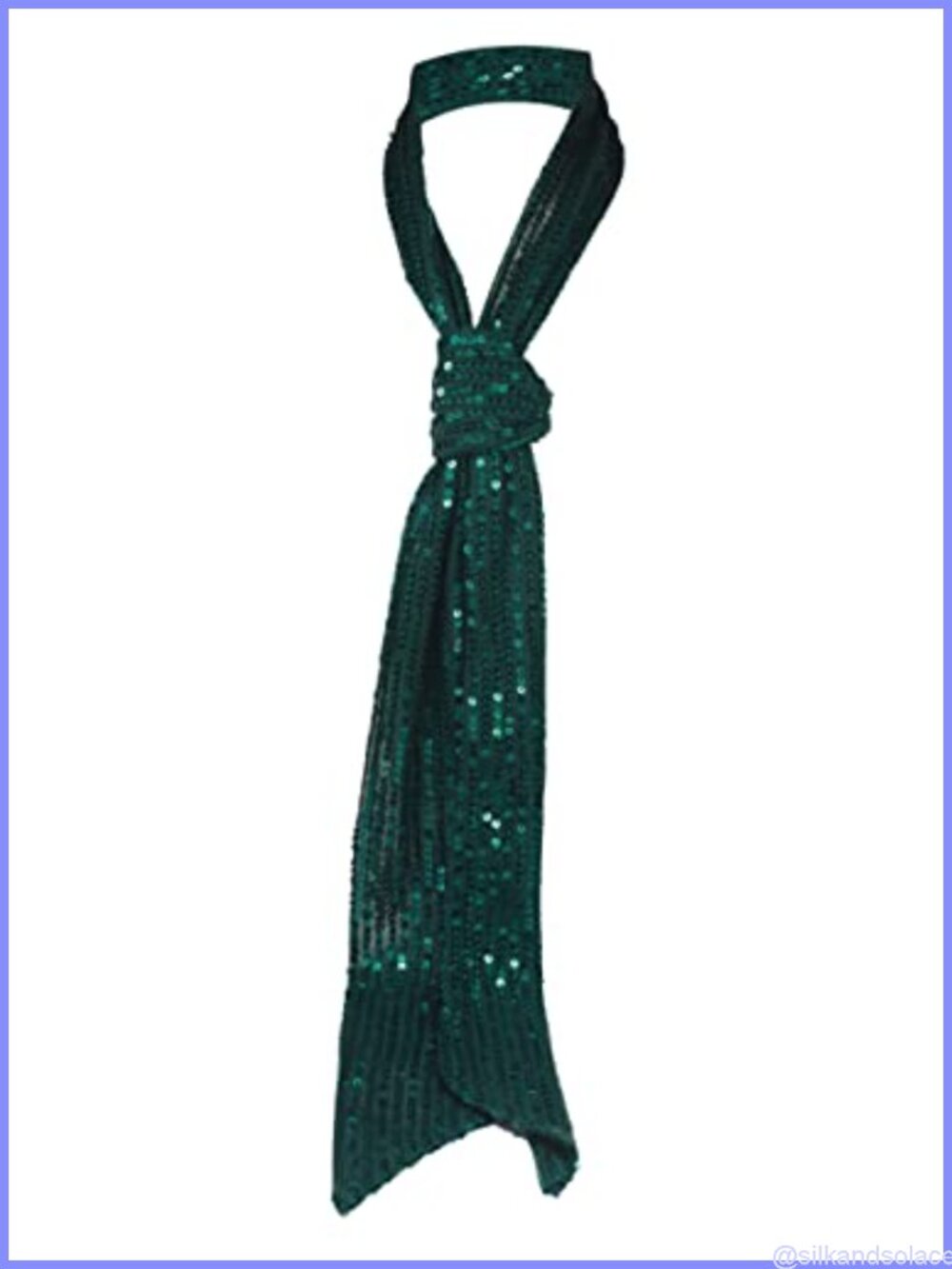 Sequin Skinny Scarf Neck Tie Belt Headband Waist Sash Y2K Disco